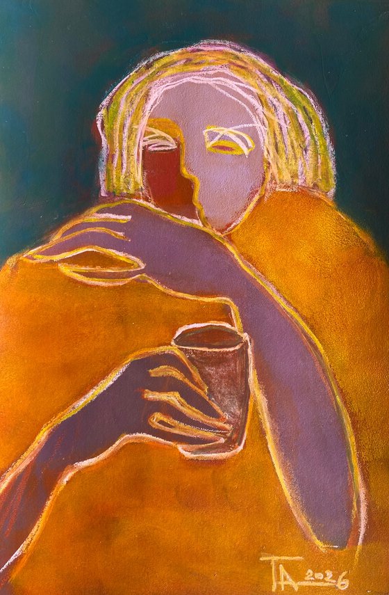 Portrait with a glass.