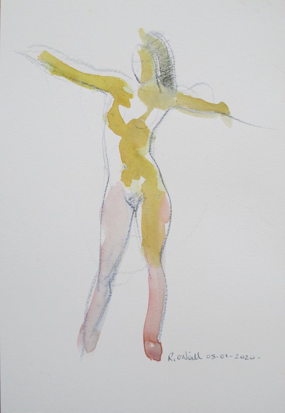 standing female nude