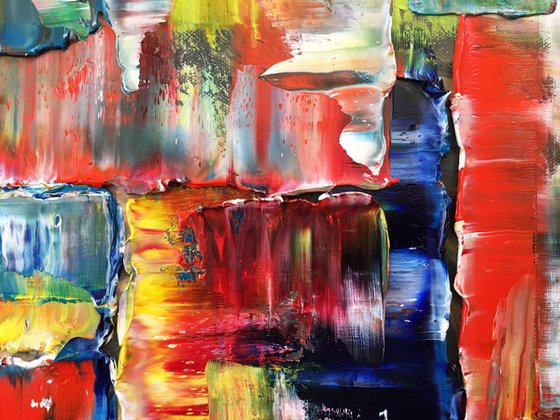 "Melting Pot" - Original Textured PMS Abstract Oil Painting On Canvas - 24" x 30"