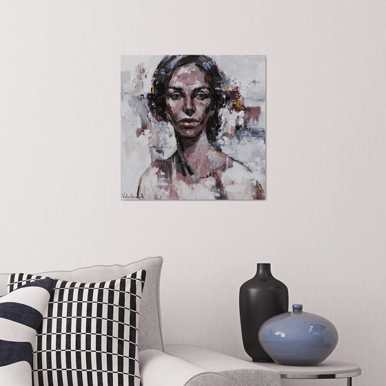 Abstract woman portrait Original painting Acrylic painting by ...