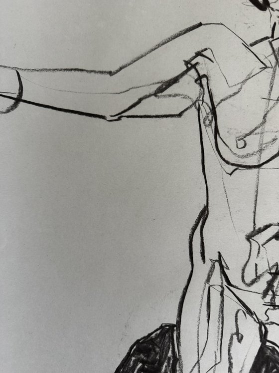 Female nude theatrical poses