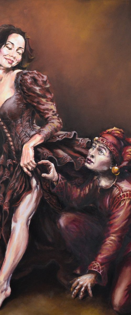 The Courtesan and the Jester by Mark Fine Art