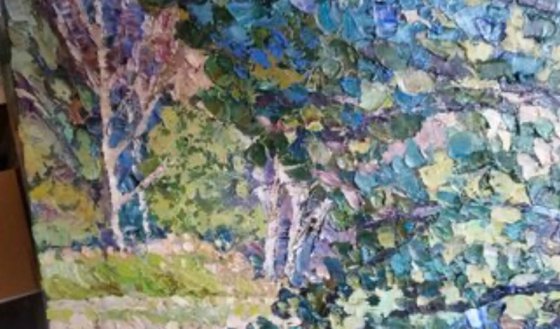 In the shade of  the tree