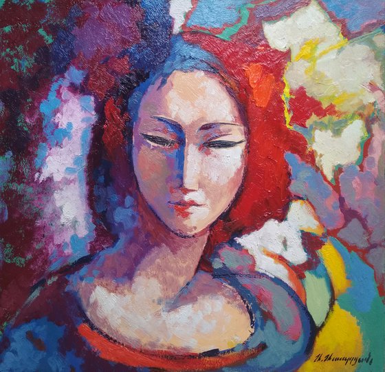 Love (50x50cm,  oil painting, ready to hang)