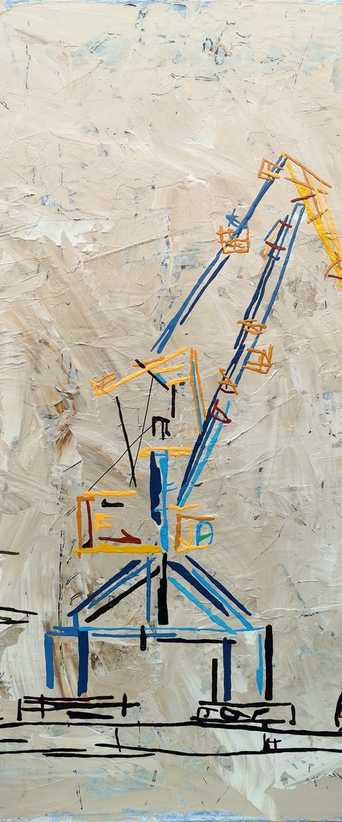 XXV 31 - Crane in Wismar harbor by Uli Lächelt