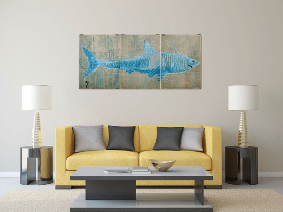 Shark. (triptych)