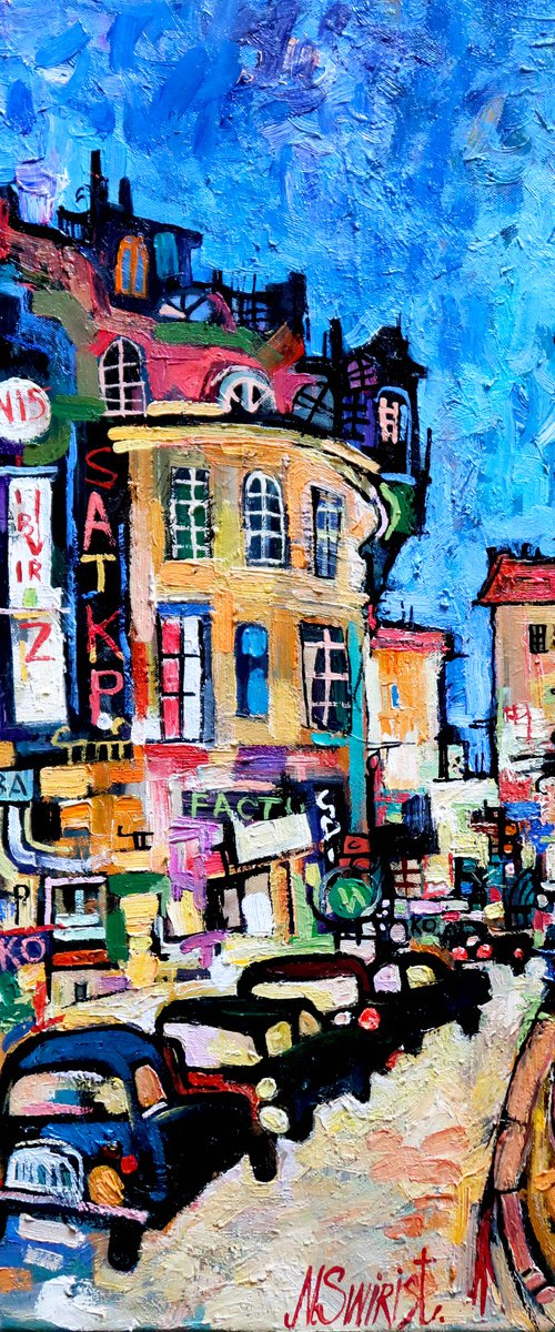 At night in Paris.* by Nikifor Swiristuhin