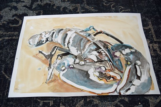 PIL 42 x 59cm, ink and watercolour on paper