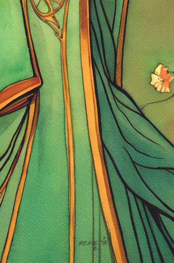 Art Nouveau Beautiful Girl