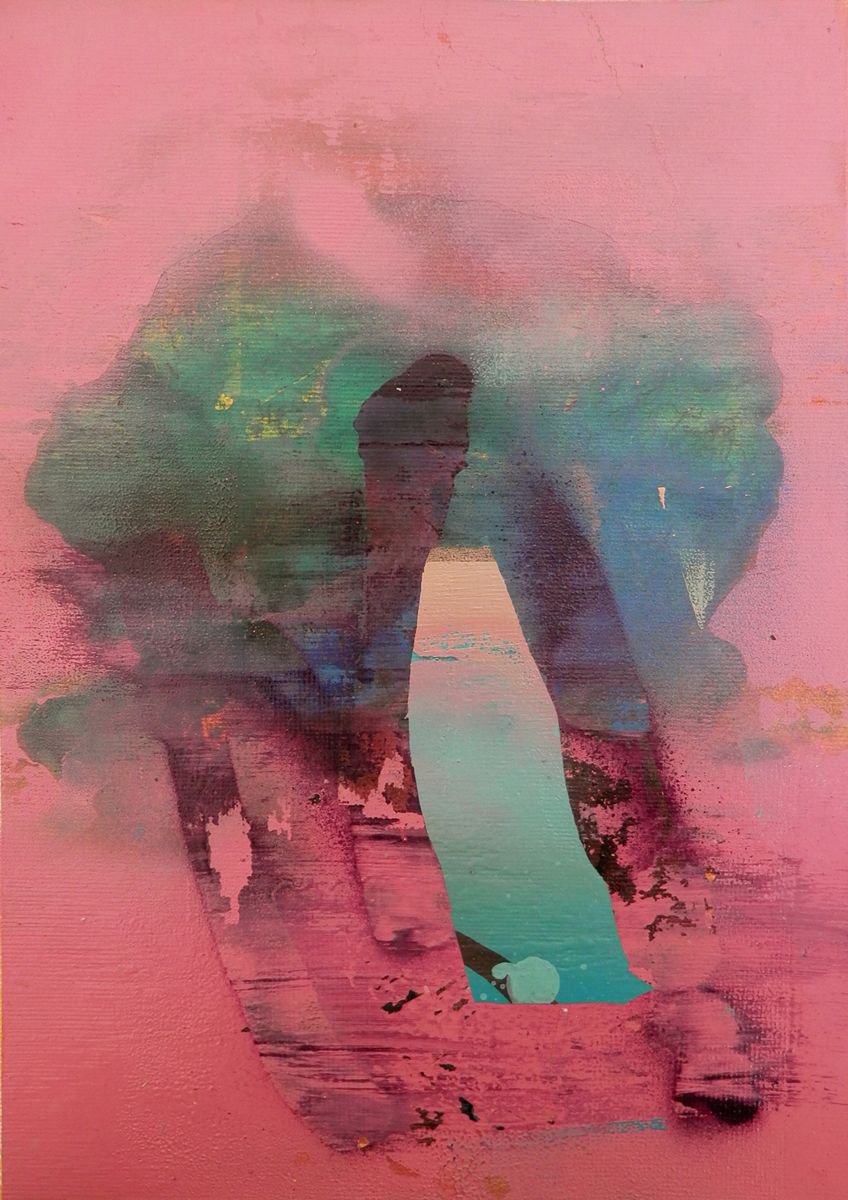 Expressive Animal Oil Painting By Milos Hronec, 8 X 12", Tree, Original Artwork