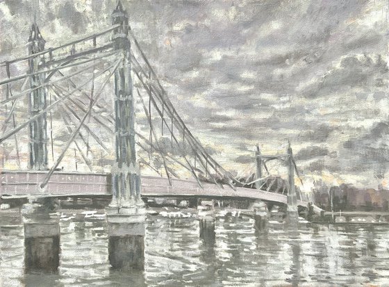 Albert Bridge in grey