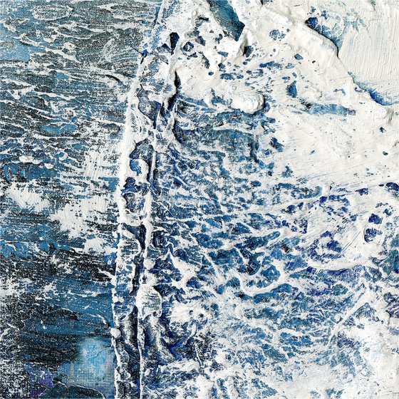 Winter Song - Highly Textured Abstract Painting by Kathy Morton Stanion