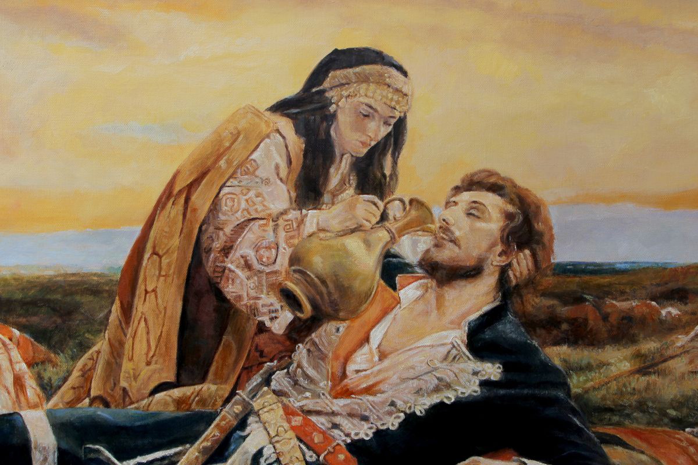 Kosovo Maiden Oil Painting By Darko Topalski Artfinder