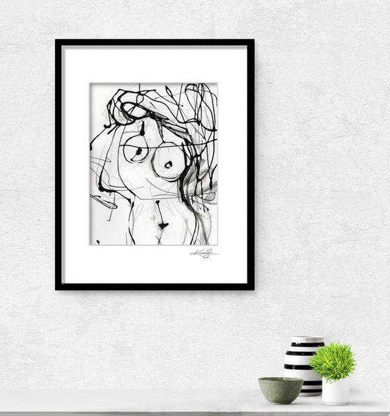 Doodle Nude 22 - Minimalistic Abstract Nude Art by Kathy Morton Stanion