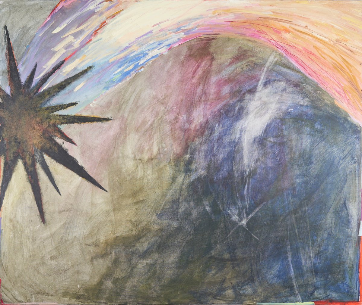 Impressionistic Landscape Painting By Anastasia Mazur-Skrobova, 47 X 39, Comet, Original Artwork