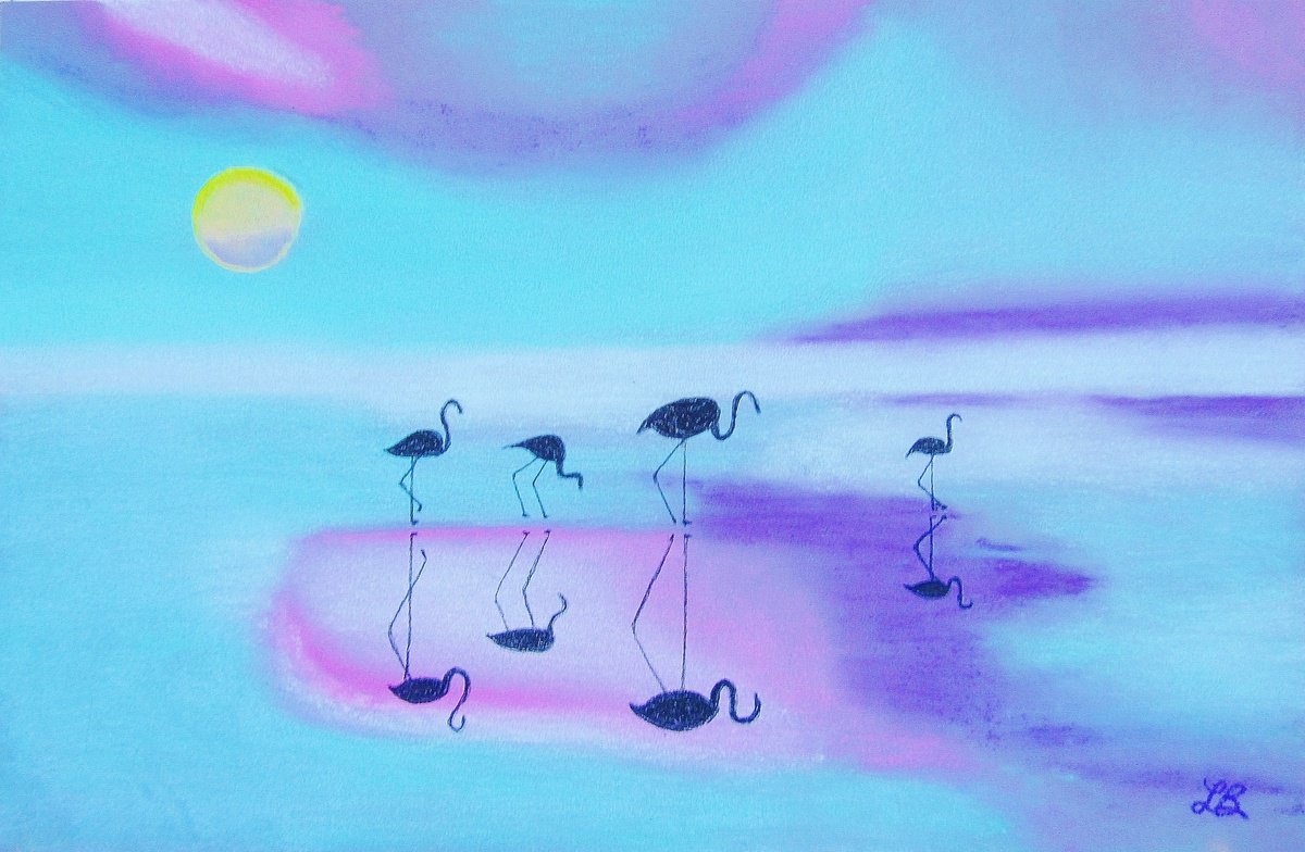 Flamingos by Linda Burnett