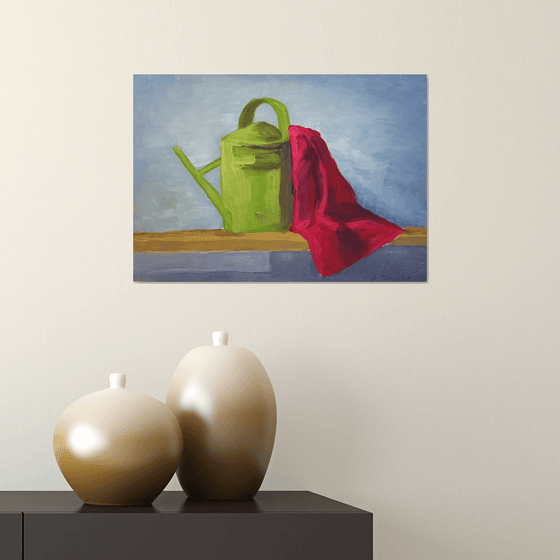 STILL LIFE WITH WATERING CAN