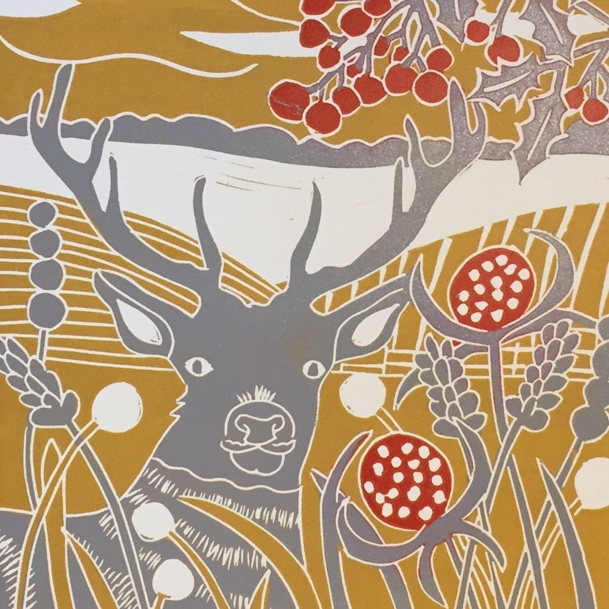 Winter Stag by Sue Collins