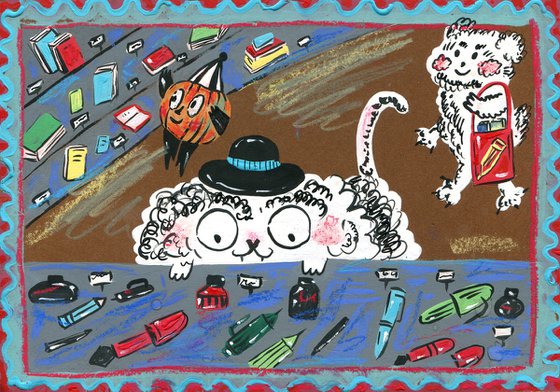 Pumpkin and cat