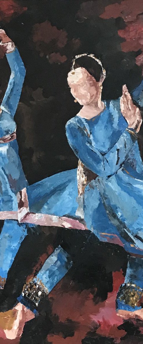 Dancers In Blue by Shazia Noor Mufti