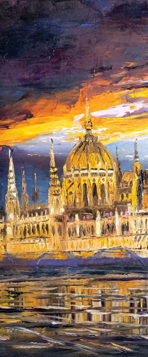 Golden Storm in Budapest by Catherine Varadi