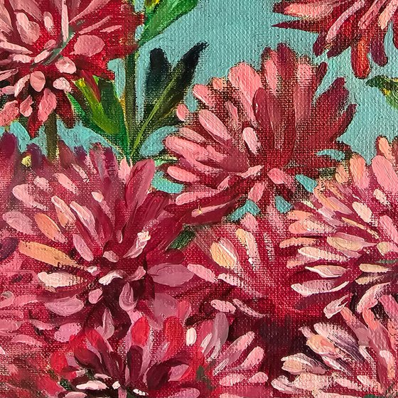 Chrysanthemums on the Windowsill