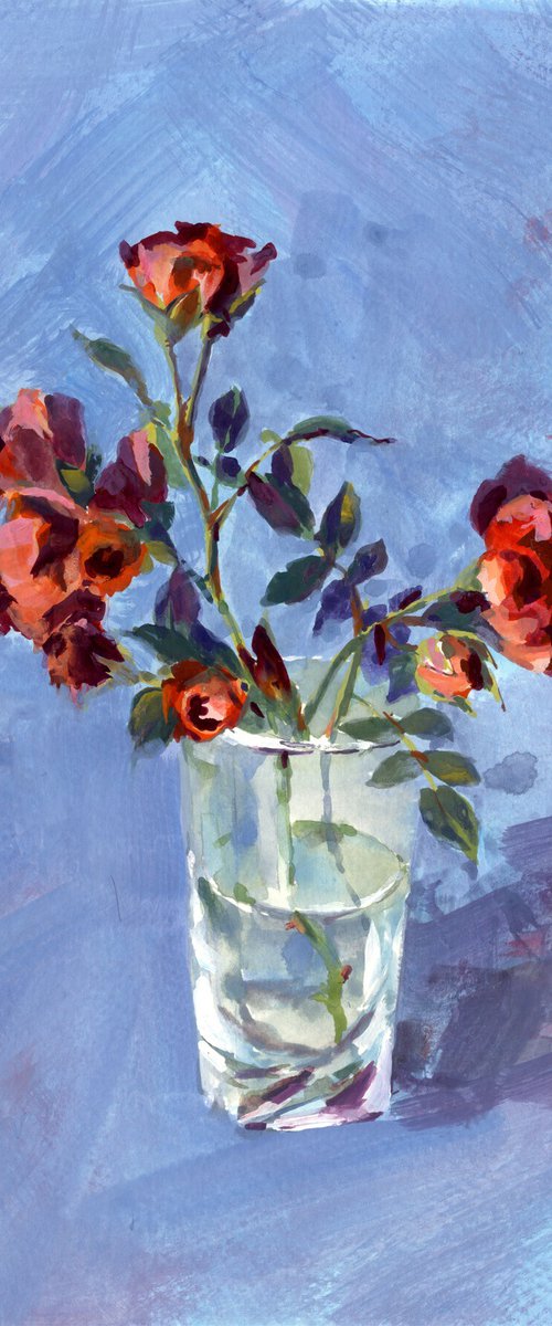 Small red roses by Yulia Evsyukova