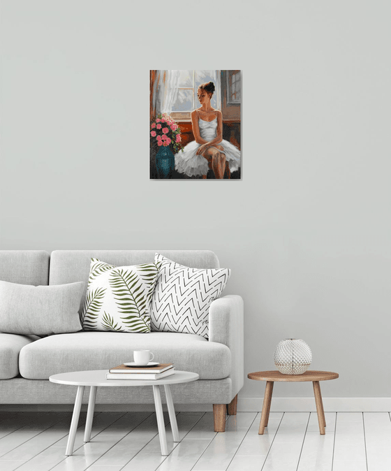 A ballerina at the window