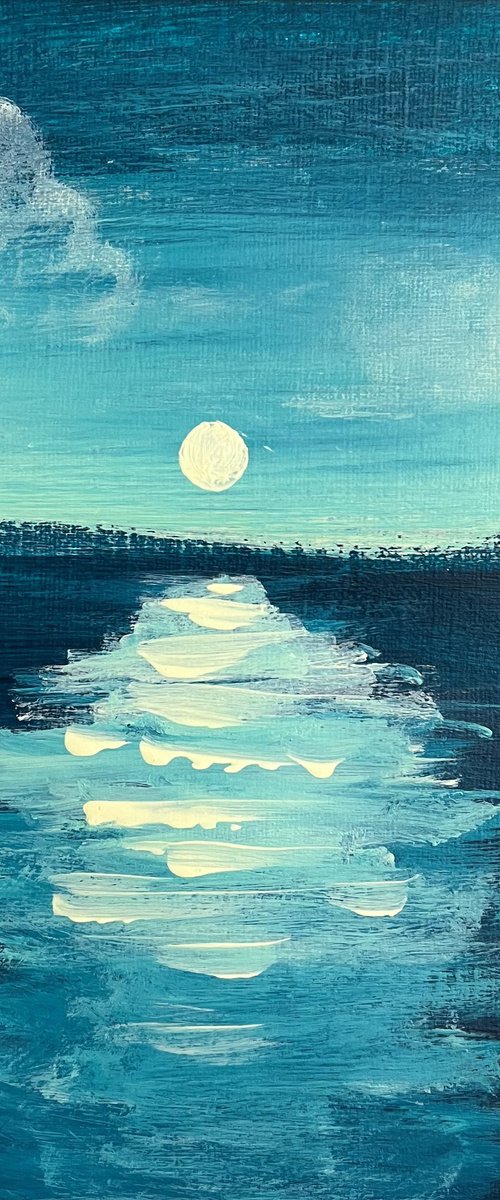 Turquoise Moon acrylic by Stuart Wright