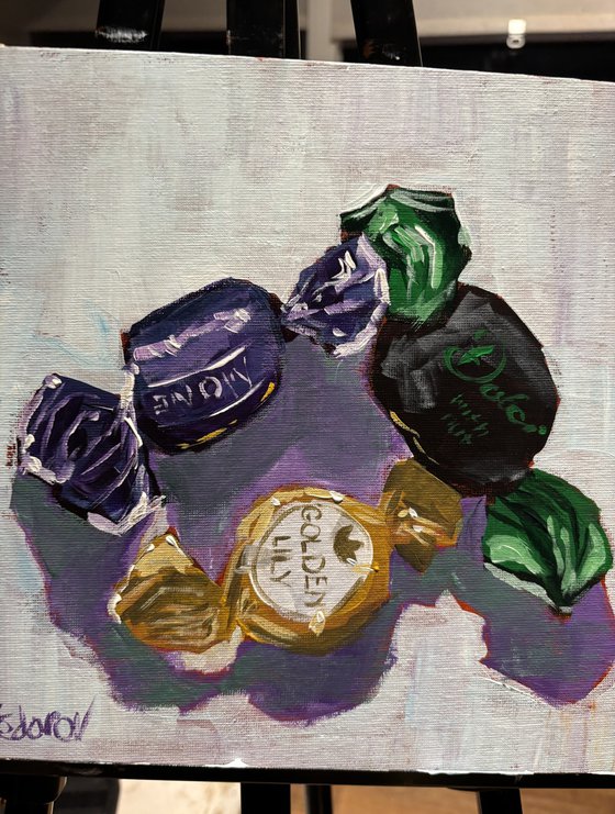Wrapped Moments: Candy Still Life