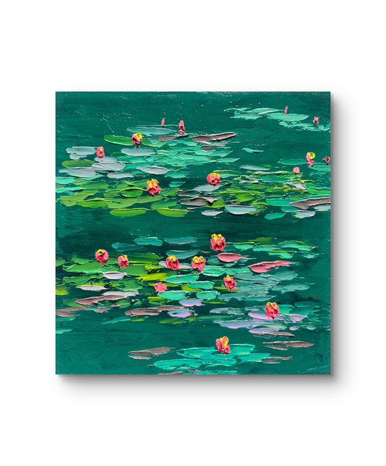 Green Water Lilies Pond