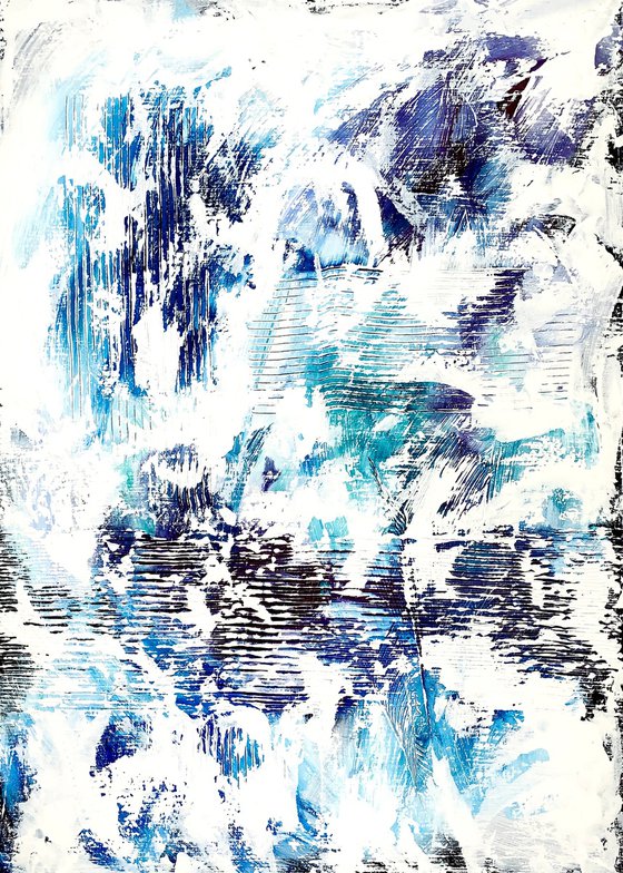 Beyond the sea no. 1023 -1 blue abstract