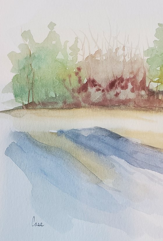 "Long Shadows" - Landscape - Watercolor