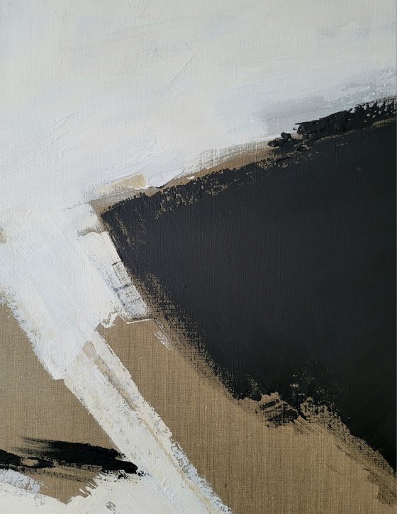 Black and Canvas Power №2, 120x120 cm