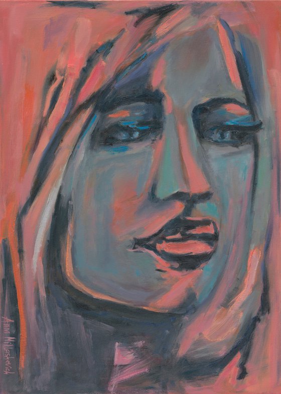 Female Close-up Portrait - Dignity and Confidence Art