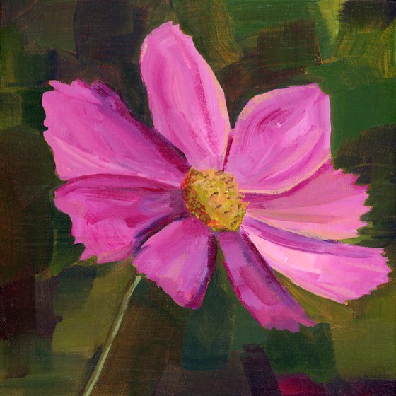 Pink Daisy Flower Painting