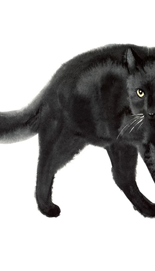 I'm a Panther! Ok...mini panth by Olga Beliaeva Watercolour