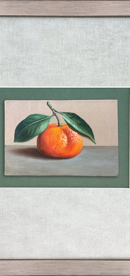 Still life red mandarin (37x42cm, oil on canvas) by Gevorg Sinanian