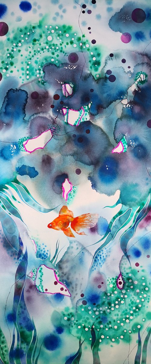 Turquoise motion 2 by Ilaria Finetti
