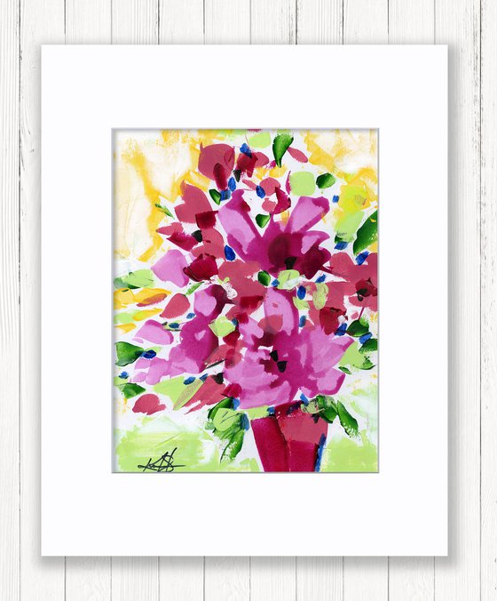 Blooms Of Joy 10 - Vase Of Flowers Painting by Kathy Morton Stanion