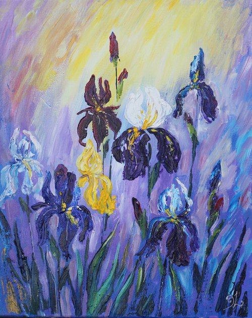Irises by Elina Vetrova