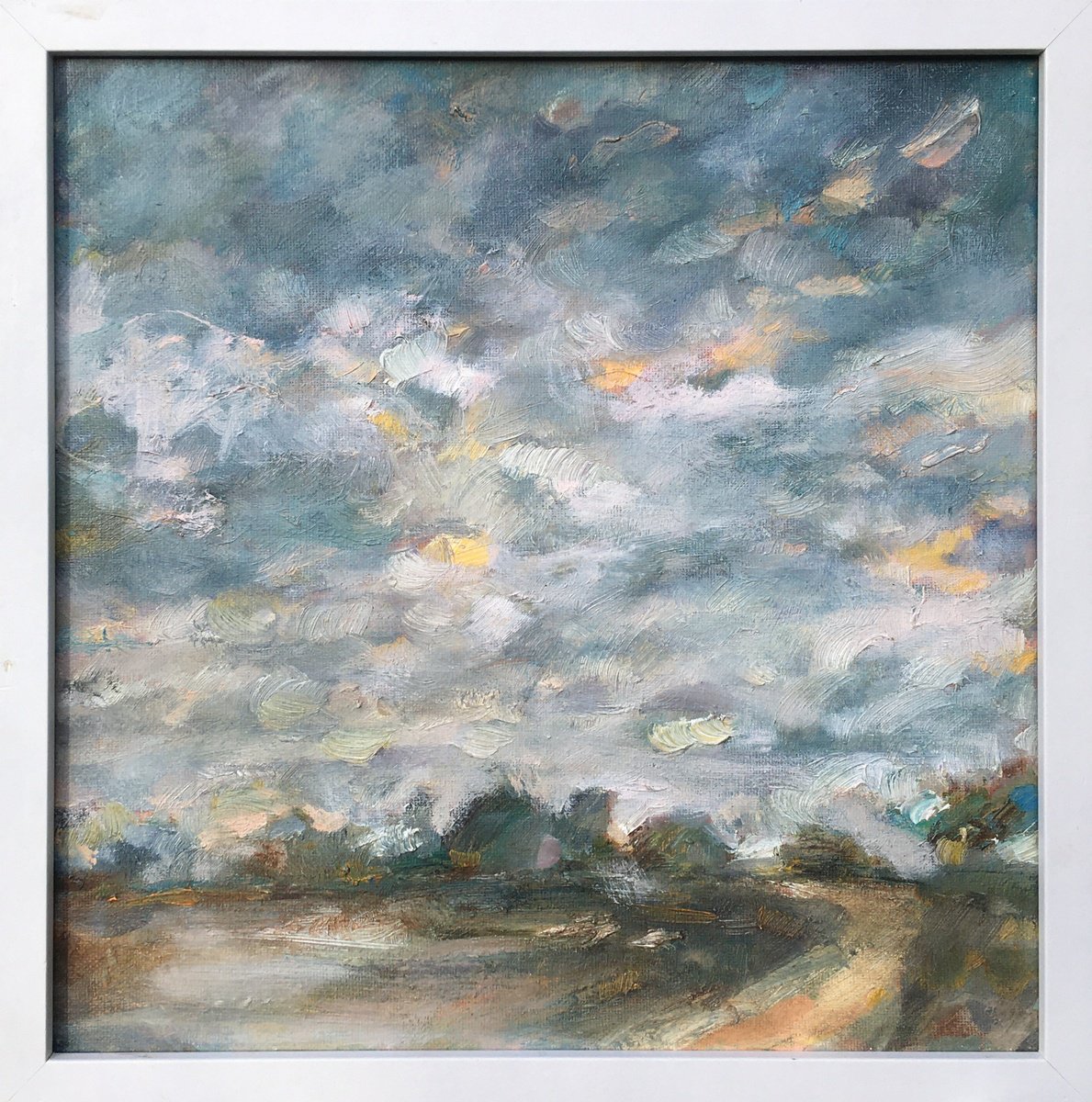 Impressionistic Landscape Oil Painting By Guy Pickford, 13 X 13, Forever Changing, Original Artwork