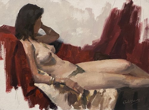 live model painting #1 by Paul Cheng