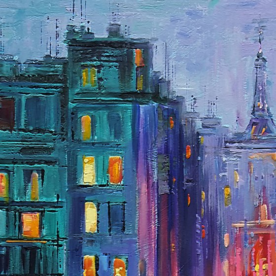 City Cat and Night Lights