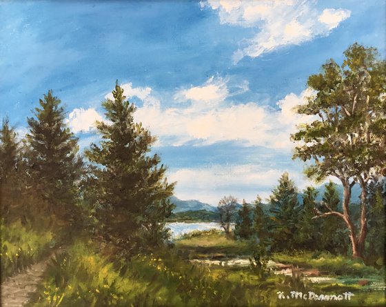 The Way to the Lake - oil 8X10 canvas (SOLD)