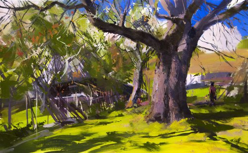 Tree Painting "Sunny Life" by Yuri Pysar