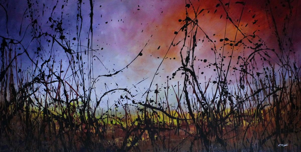 Let it Go- Large original abstract painting by Cecilia Frigati