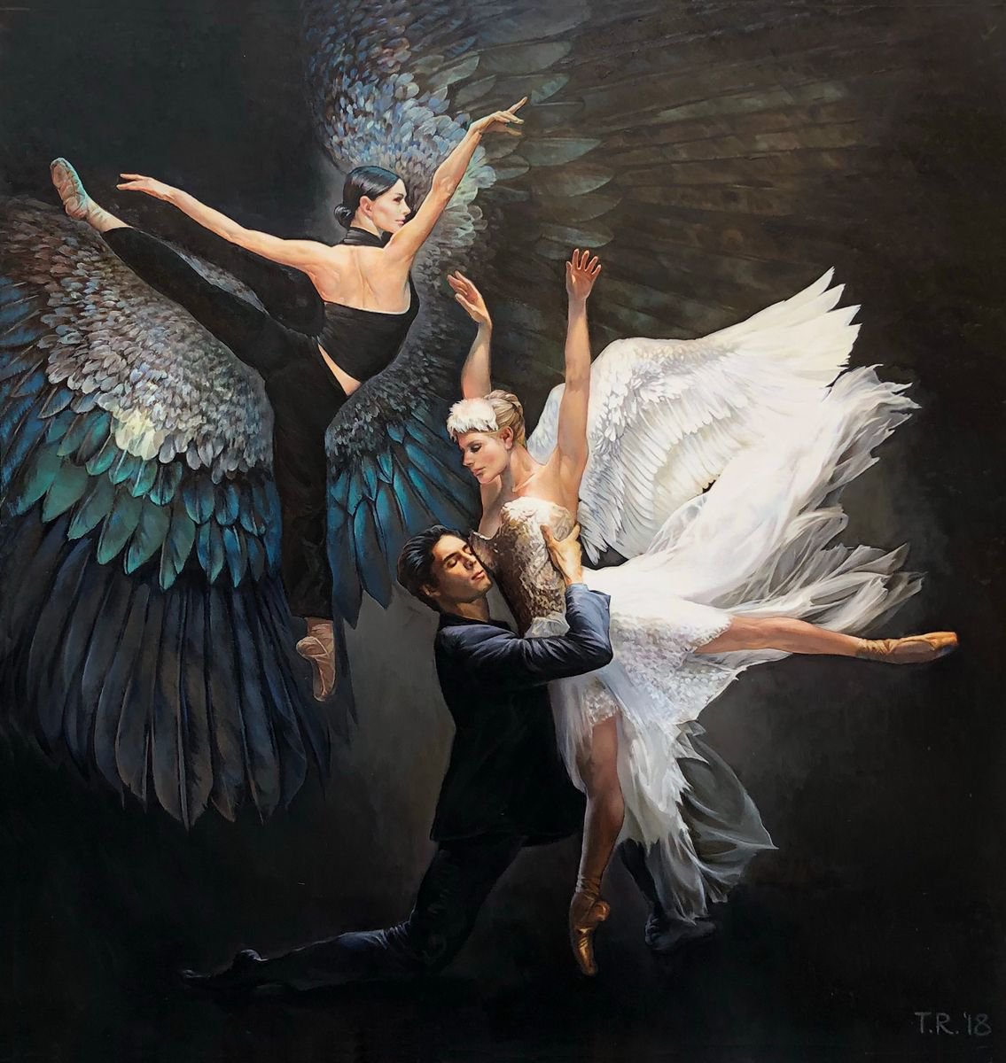 Photorealistic Oil Painting , Swan Lake. Timeless. By Tatiana Rezvaya, 54 X 61, Artwork For Sale On Artfinder
