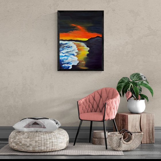 Fiery Sunset Coast