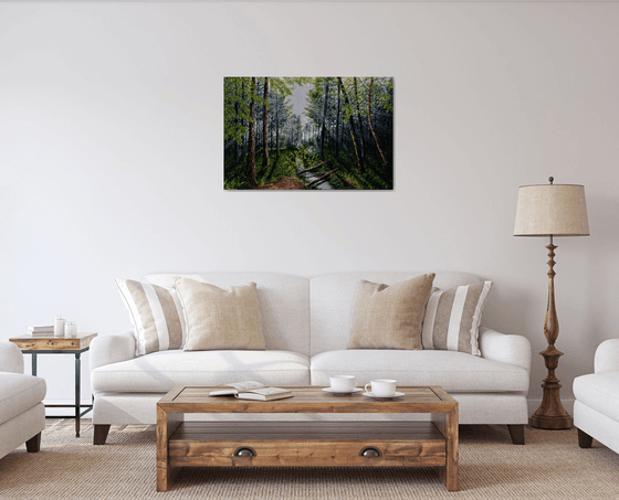 Light Refracting Through the Forest  61cm x 92cm